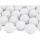 Pompony pluszowe PartyDeco 2cm Białe, 20szt